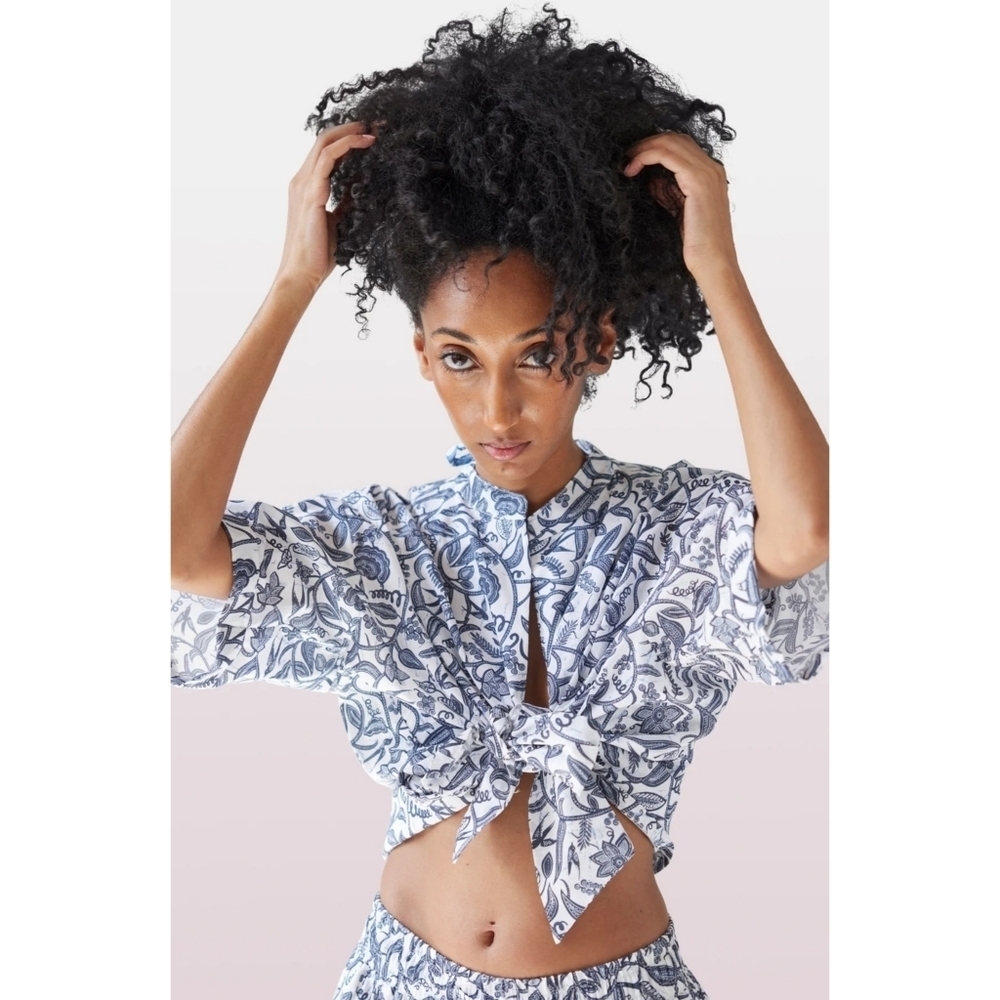NEW Liberty & Justice Tie-Front Ainatou African Top